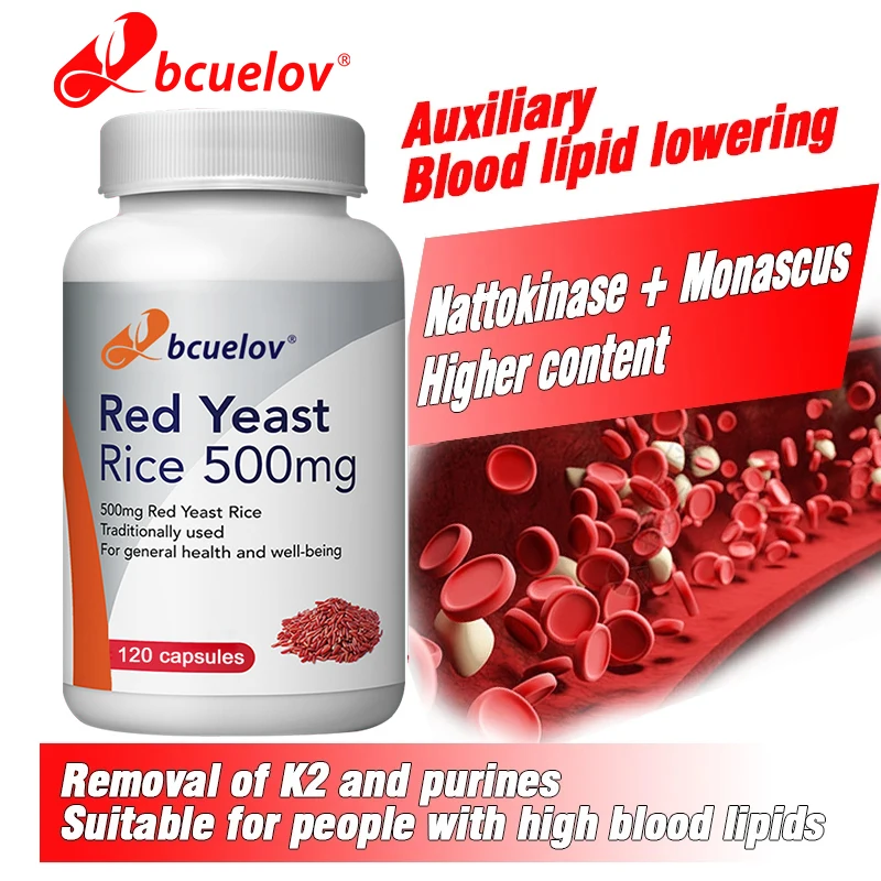 

Bcuelov Red Yeast Rice Antioxidant-Supports The Heart Immunity-reduces Bad Cholesterol-improves High-density Lipoprotein Levels