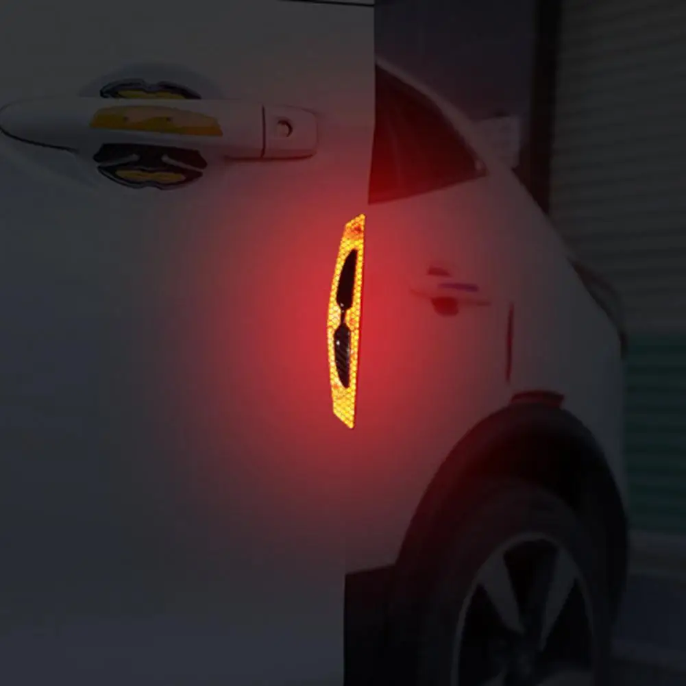 

4Pcs Car Door Bumper Strip Universal Anti-collision Reflective Scratch Protector Door Edge Guards Trim Molding Protection Strip