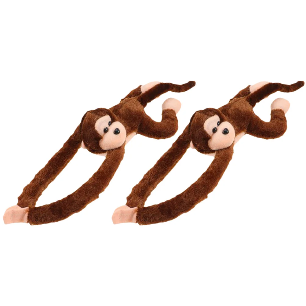 

2 Pcs Gibbon Kids Monkey Toy Large Plush Stuffed Animals Baby Hanging Pp Cotton Long Arm Child Pillows