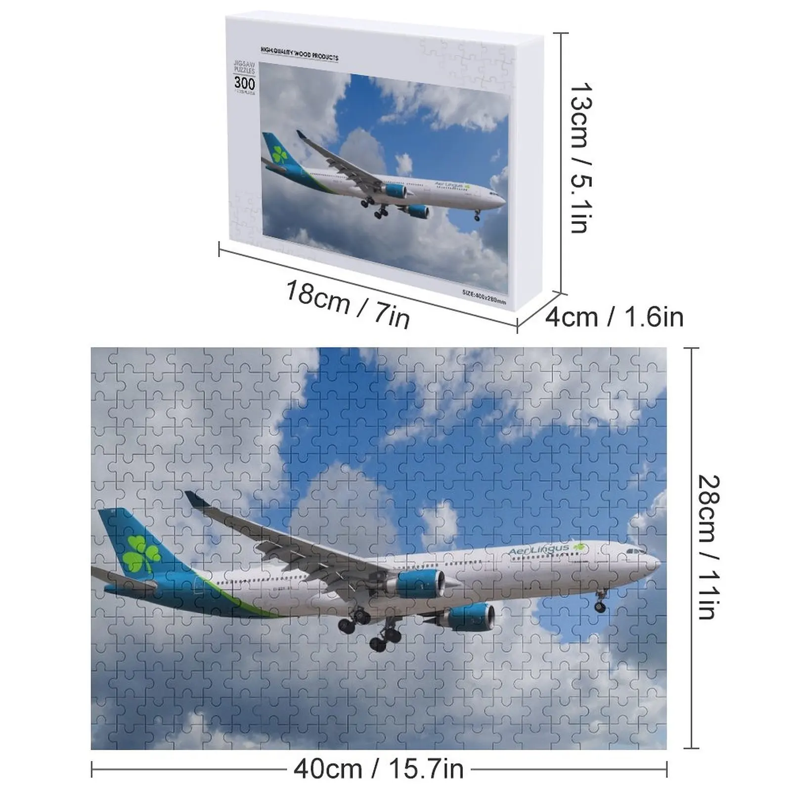 Фото Пазл Aer Lingus A330, деревянные коробки, кусочки головоломки для взрослых, персонализированные для детей, пазл №5