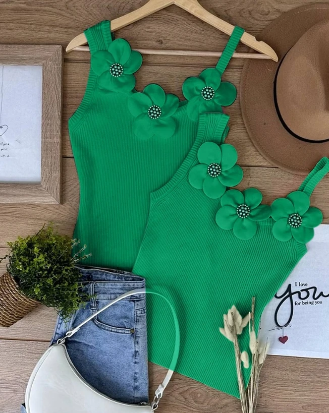 Украшение из бисера с цветочным узором модный и элегантный однотонный вязаный