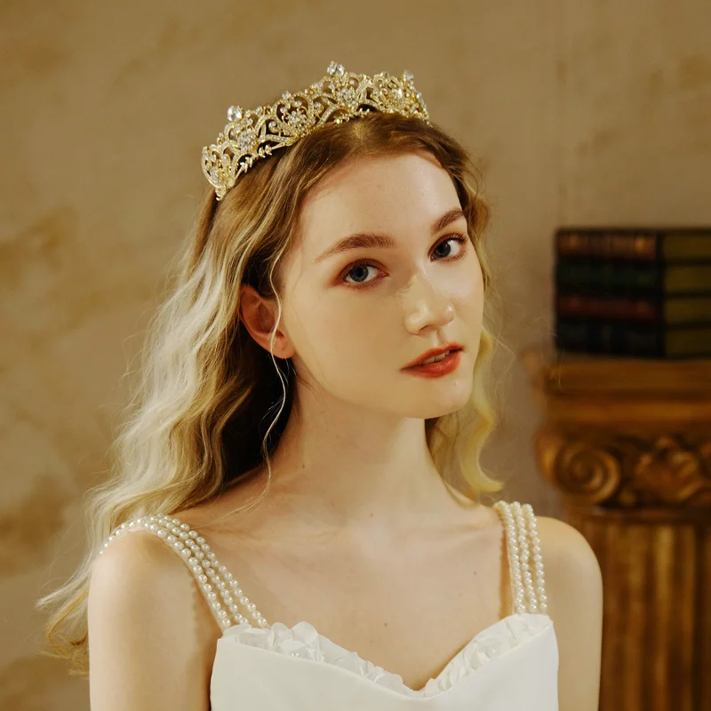 

Baroque Rhinestones Hairband Luxury Crystal Bridal Wedding Hair Hoop America Headwear Elegant Crown Party Hair Accessories 2023