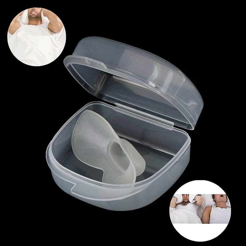

1pc Anti Snoring Mouthpiece Device Tongue Stopper Medical Silicone Sleep Guard Stopper Tongue Retain Breathing Aid Snore Apnea