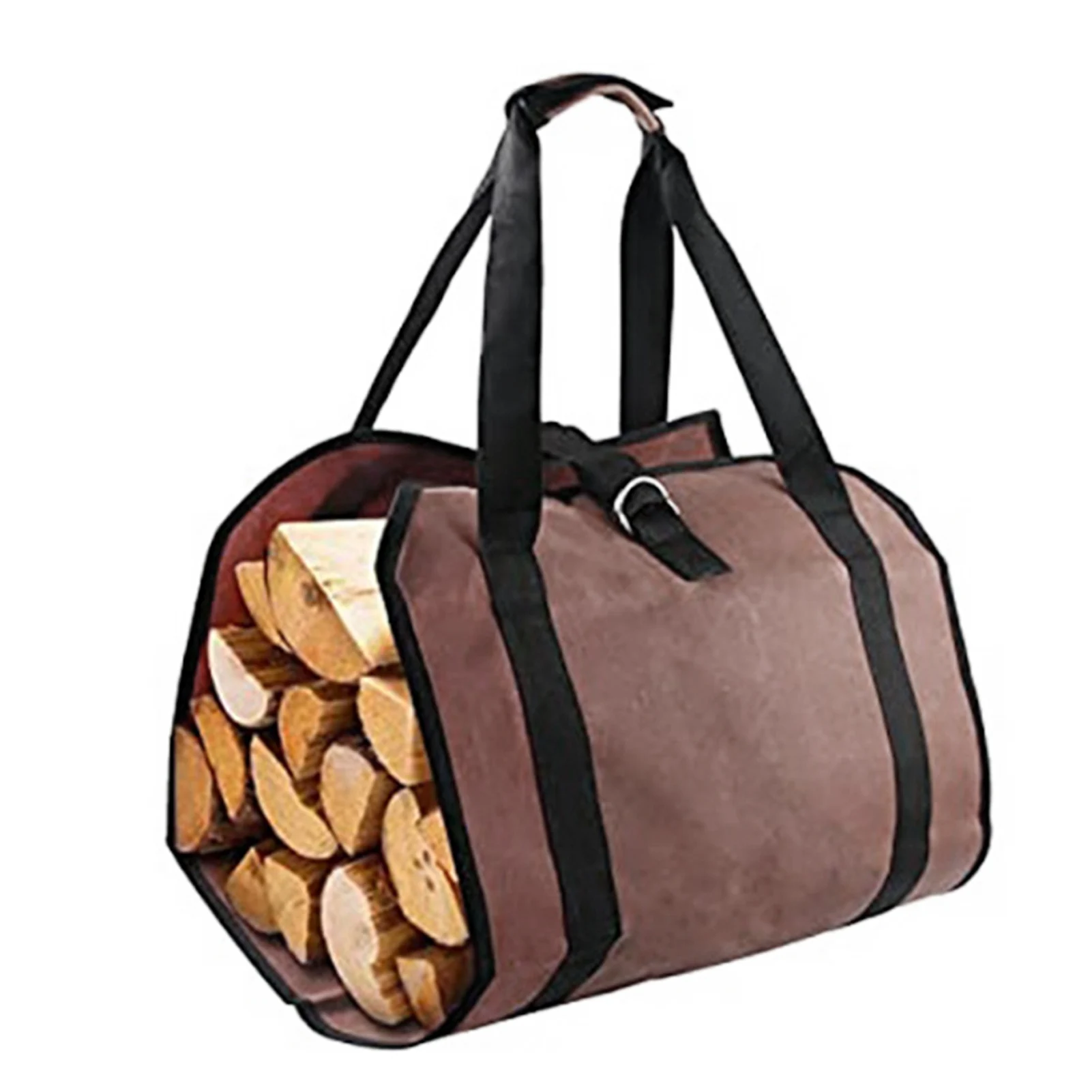 

Log Tote Bag Large Capacity Log Tote Bag Wood Carrying Bag for Camping Barbecue Large Capacity Fireplace Log Carrier Open Pocket