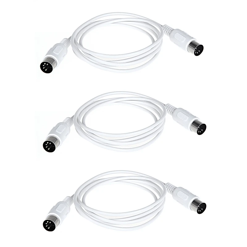 

3X MIDI Extension Cable To Male 5 Pin 1.5/4.95FT High Quality 5 Pin Male To 5 Pin Male MIDI Extension Cable
