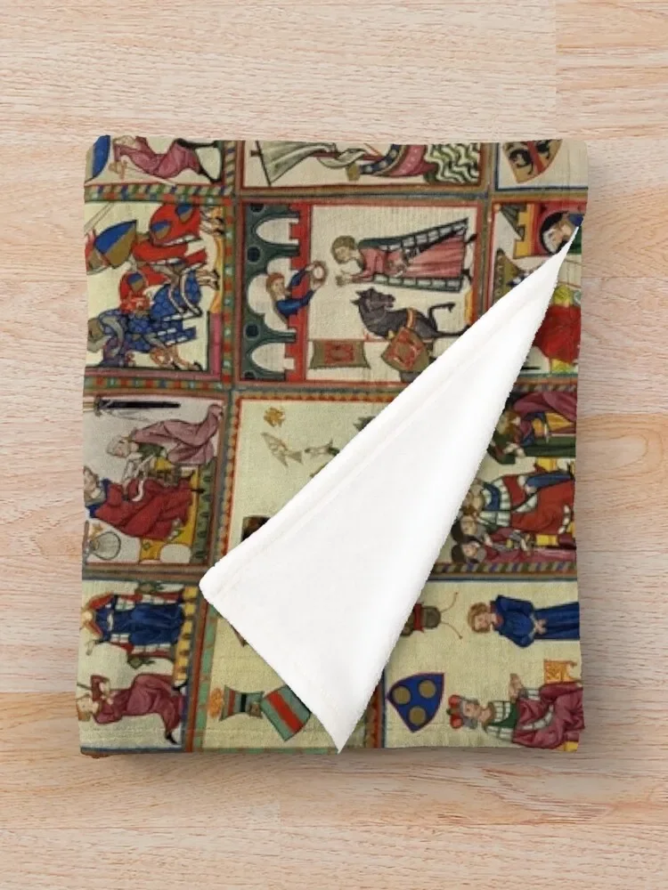 Одеяло Codex Manesse из фланелевой ткани модные диваны одеяла для кемпинга