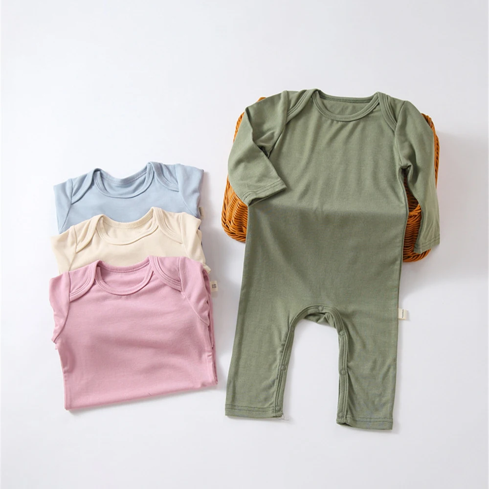 Хлопковые детские комбинезоны однотонная детская одежда для девочек детский
