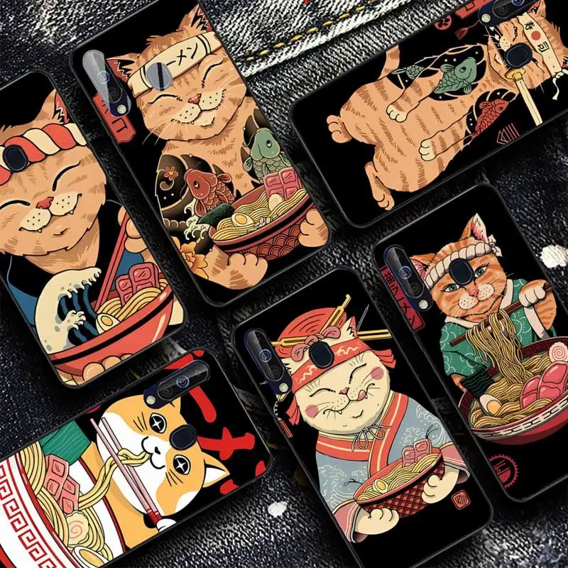 

Ramen Japan Cat Phone Case For Samsung A 10 11 12 13 20 21 22 30 31 32 40 51 52 53 70 71 72 73 91 13 shell