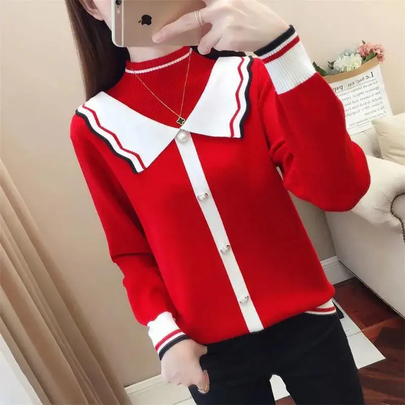 

Модные женские вязаные свитера с длинным рукавом, Новые однотонные облегающие водолазки, базовые повседневные облегающие пуловеры, топы для женщин G590