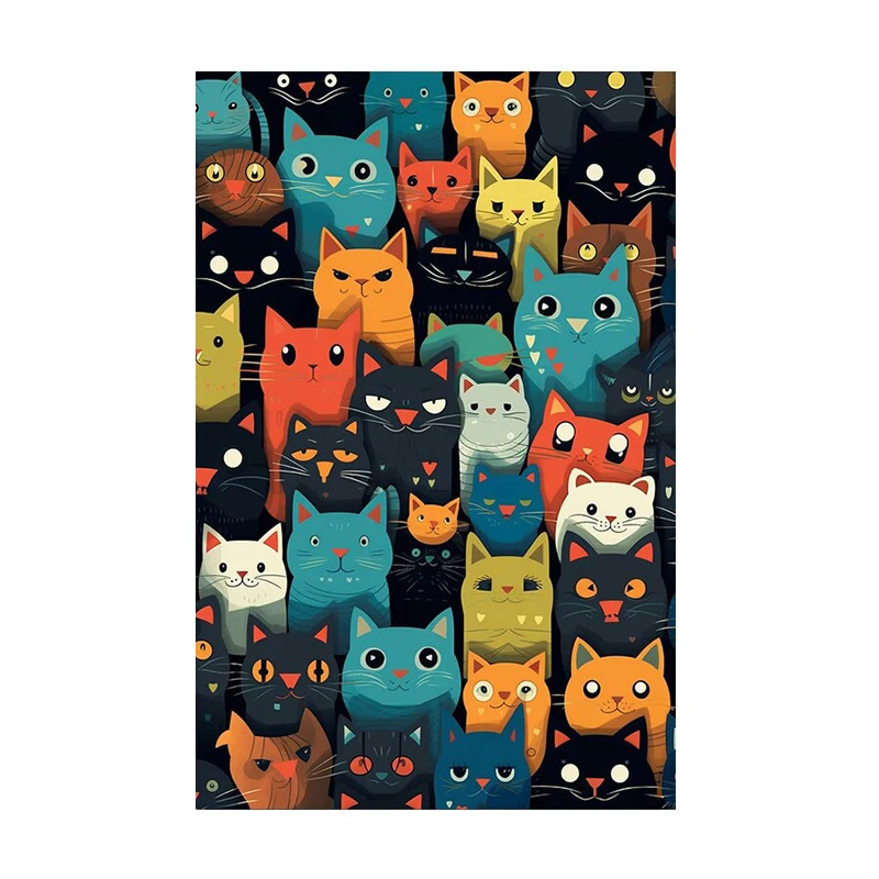 

Картина на холсте с кошками WJWANG