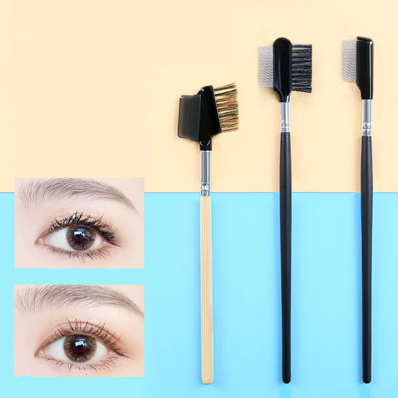 

Eyelash Comb Black Eyelashes Extension Eyebrow Metal Dual Comb Brush Eye Lashes Beauty Cosmetic Tools