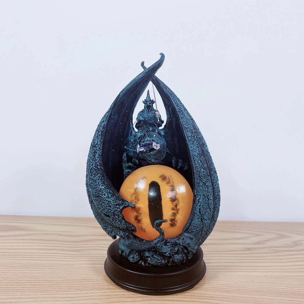 22cm Eye of Sauron Dark Knight Witch King Black Riders Ringwraiths Model Figure Resin Statue Incense Burner Censer Decoration