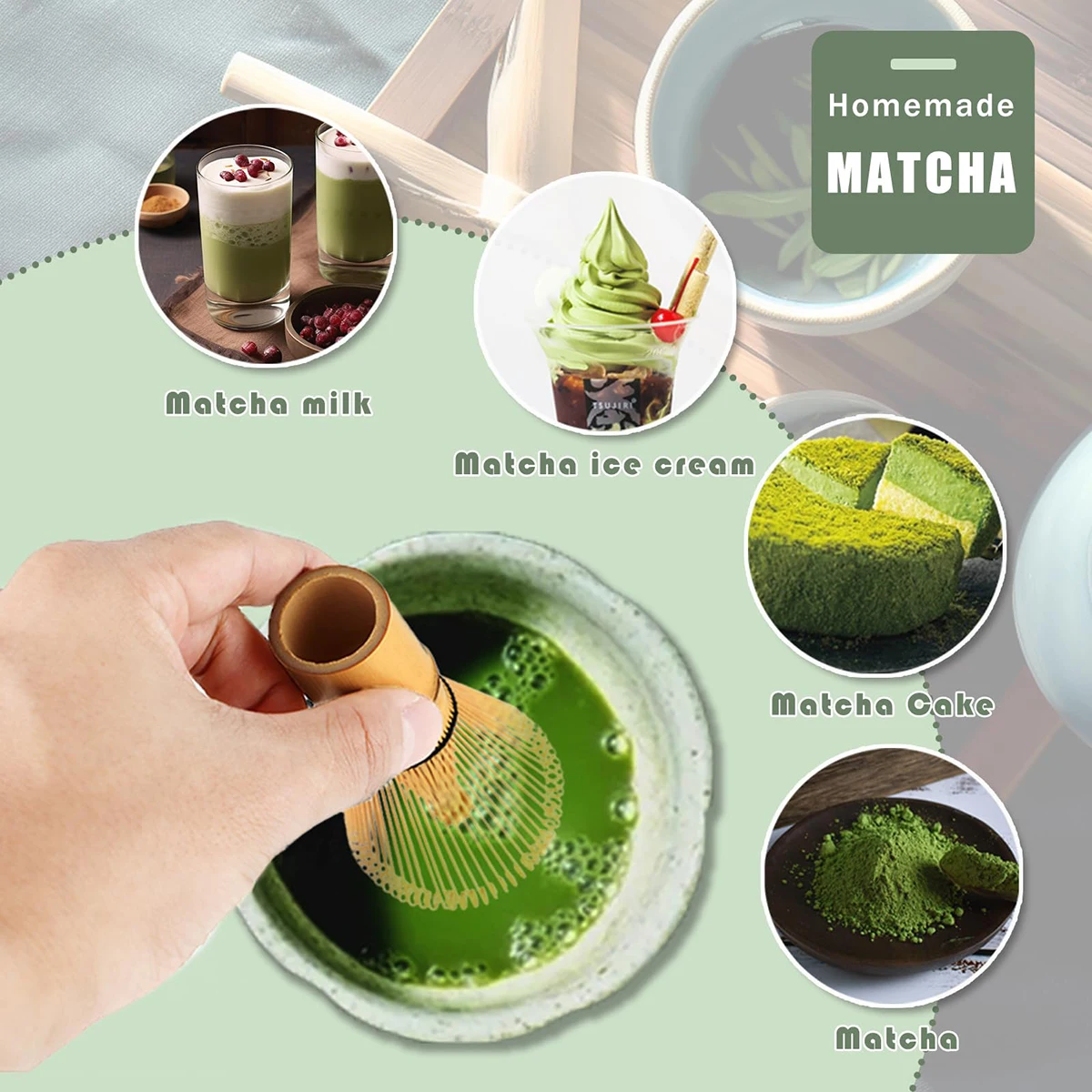 3 шт./компл. чайная щетка Matcha для перемешивания подставка чайной щетки японские