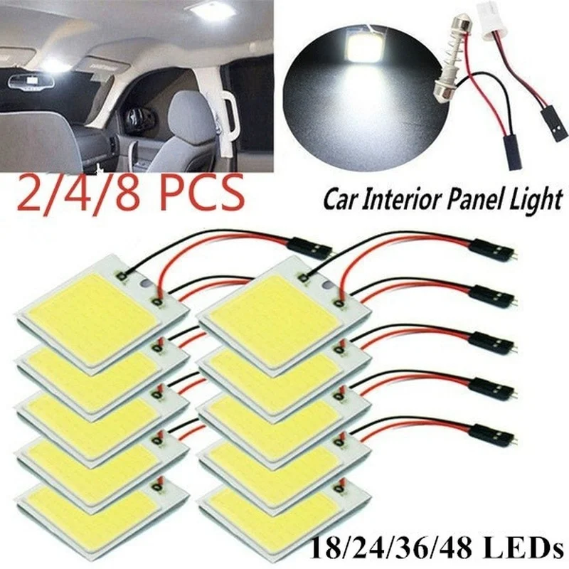 12 В 2/4/8 шт. белые Автомобильные светодиодные лампы T10 W5w Cob 24SMD 36SMD 48SMD | Автомобили и