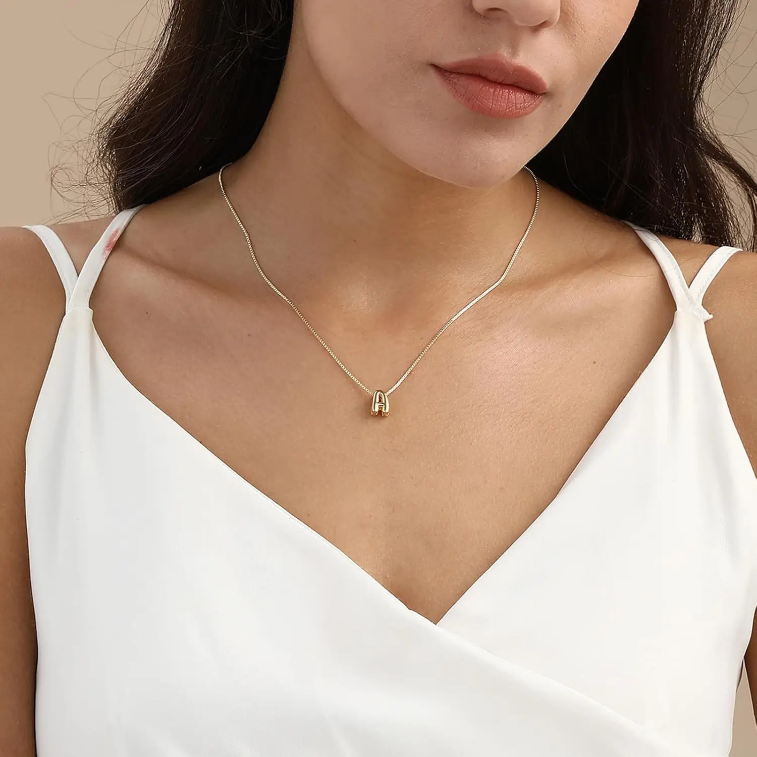 Модное золотое тонкое ожерелье-цепочка в виде змеи серебро 26 ожерелья с буквами