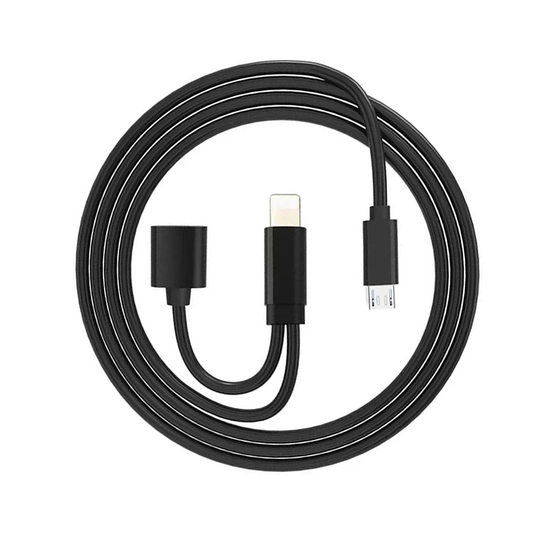 OTG TC To Micro USB Cabel With Charging recording cable For type-c iPhone 12 8 X Shure MV51/5/7/88 Microphone converter