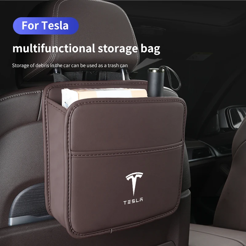 

1pcs Car Interior Organizer Box Storage Bag Sundries For Tesla Model 3 Model S Model X Model Y Roadster Bonina Coil