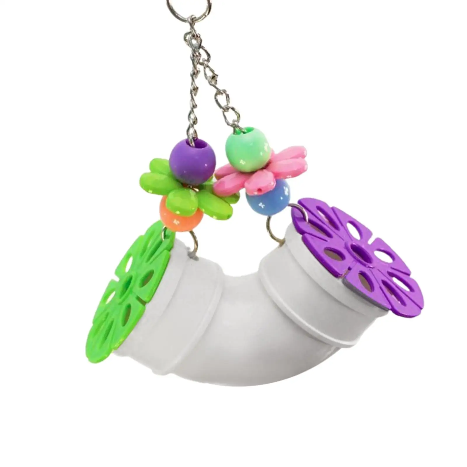 

Multicolored Pet Bird Toys Pipeline Cage Toy Interactive Training for Macaws Birds Gift