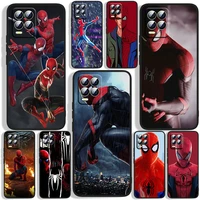 hero spiderman marvel phone case for oppo realme c2 c3 c11 c20 c21 c21y q3s q5i x2 x3 gt neo2 gt2 gt neo3 pro black silicone