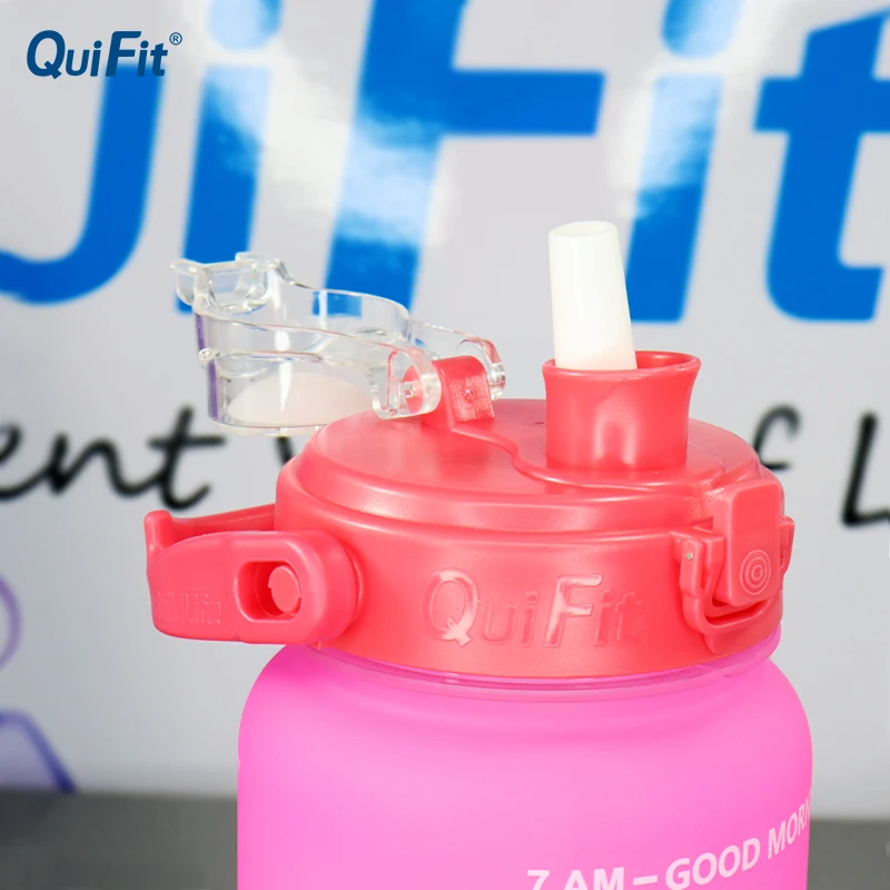 Бутылка для воды Quifit 2 л прыгающая соломка бутылка на галлон с уникальным