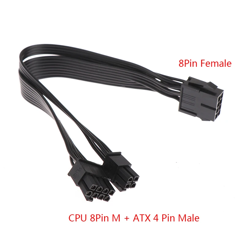 

1pc CPU Power Splitter Cable, 8Pin to Dual CPU 8 Pin(4+4) CPU to Motherboard Power Adapter Y Splitter Extension Cord (20cm)