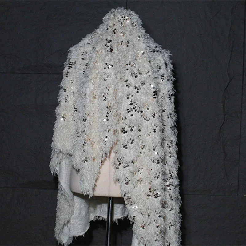 Абрикосовая ткань с блестками и перьями кисточками куртка платье дизайнерская