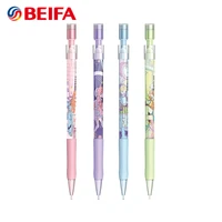 beifa 4pcs dream girl mechanical pencil retractable pens kawaii press pencils hb 0 5mm for stationery school supplies