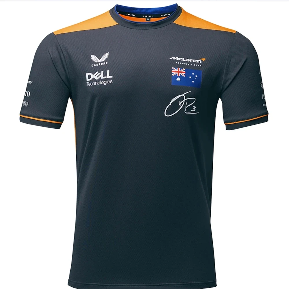 

Футболка F1 McLaren 2022 Team Set Up, серая Новая Летняя женская футболка с коротким рукавом, быстросохнущая дышащая майка для досуга
