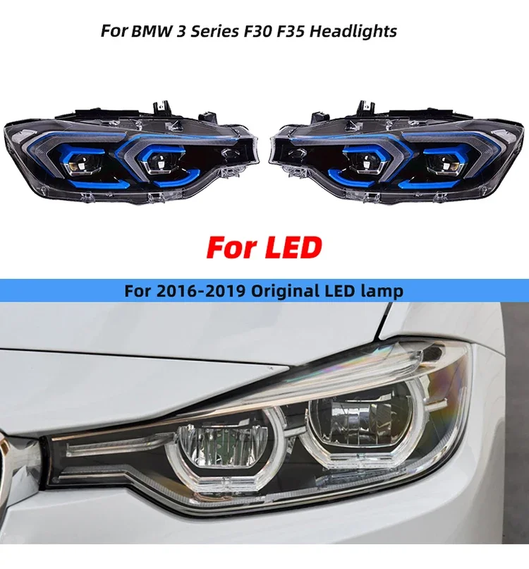 Фото Светодиодные фары YU GUANG для BMW 3 серии F30 LCI F35, установка Plug and Play, 2012-2019, обновление фар F30, светодиодные передние фары №4