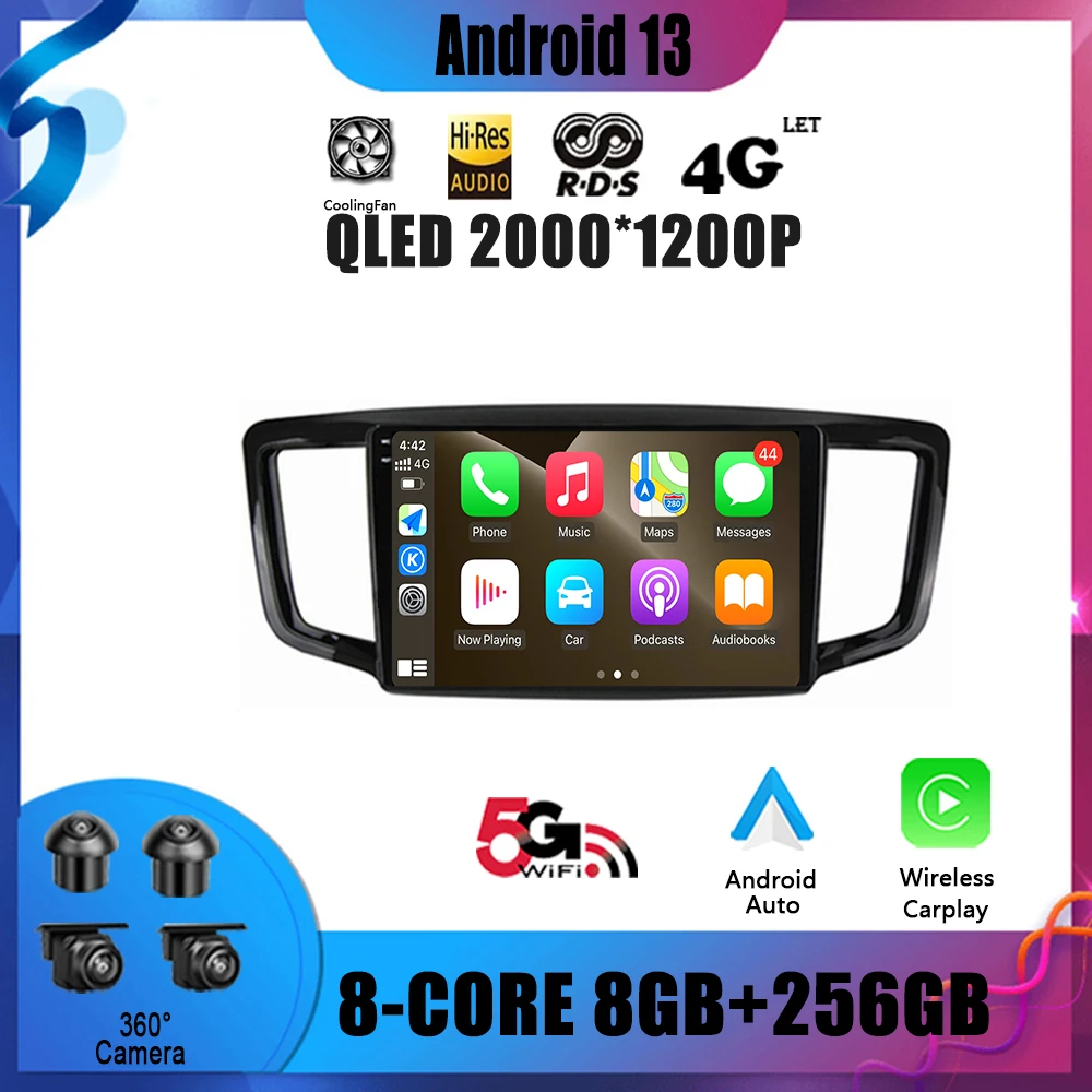 

Android 13 Navigation No 2 Din DVD Player Car Radio Multimedia Video GPS For Honda Odyssey 5 RC 2013 - 2019