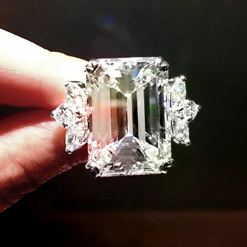 

Hot Selling Geometric CZ Promise Ring for Women AAA Cubic Zirconia Fashion Accessories Party Daily Wear Versatile Jewelry