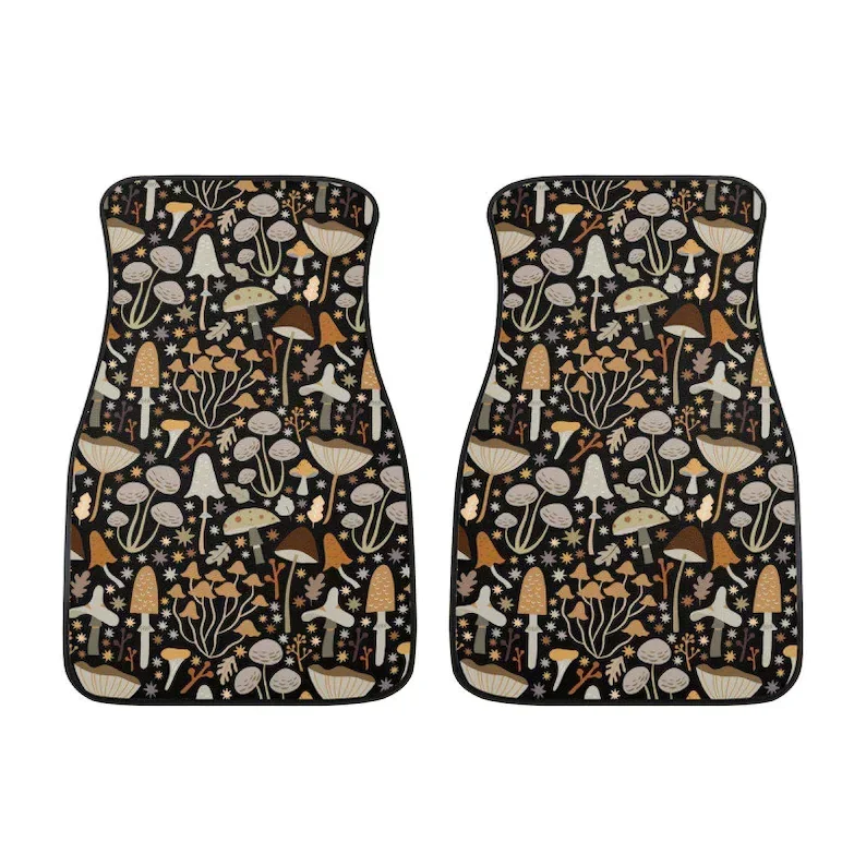 Коричневые Бежевые коврики в стиле бохо виде грибов подстилки для автомобиля