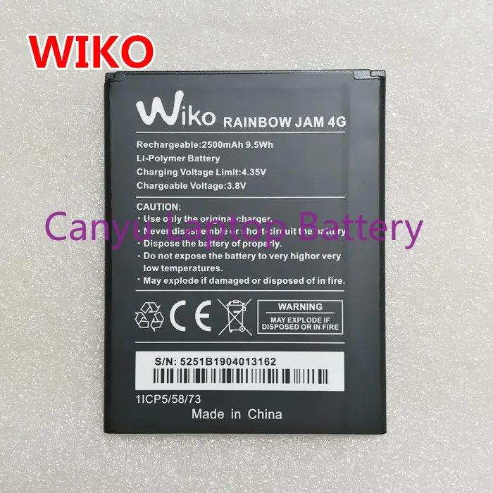 

Wiko Rainbow Jam 4G Battery High Capacity Replacement Backup Battery Long Standby Time for Wiko Rainbow Jam 4G Phone