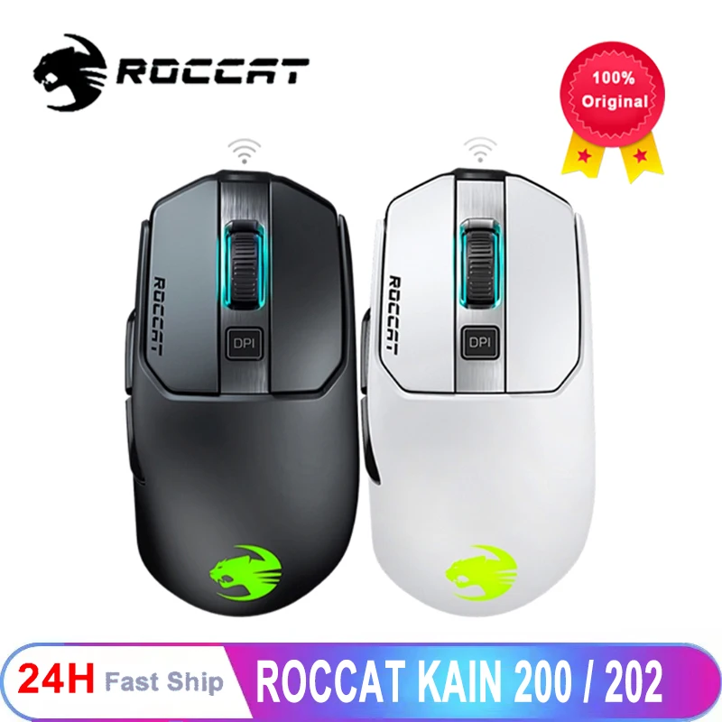 

Roccat Kain 200 Aimo RGB Wireless Gaming Mouse (16.000 dpi Owl-Eye Sensor, 89G Ultra-Light, Titan Click Technology) Black