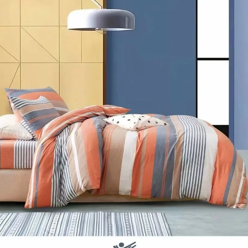 Промытая хлопковая клетчатая ткань на метр для наволочек простыни пододеяльники