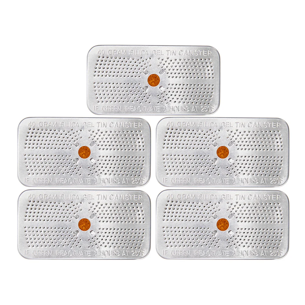 

5 Pcs Desiccant Dehumidifier Home Moisture Absorbing Packets Reusable Moisture-Proof Bag Aluminum Box Silica gel