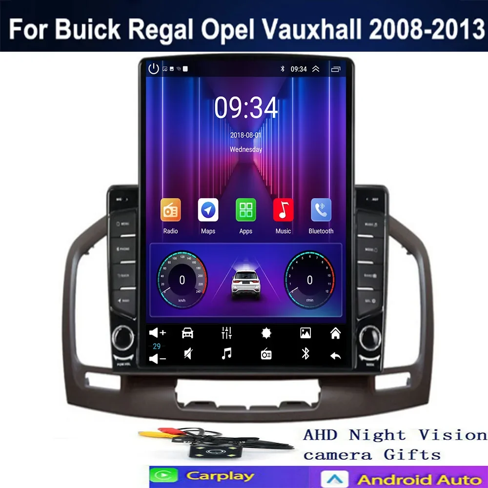 Фото Автомобильный радиоприемник Carplay Android 14 для Opel Insignia 2008-2012 для Buick Regal 2009-2013, навигация, GPS, стерео, 4G, Wi-Fi, без 2din DVD №2