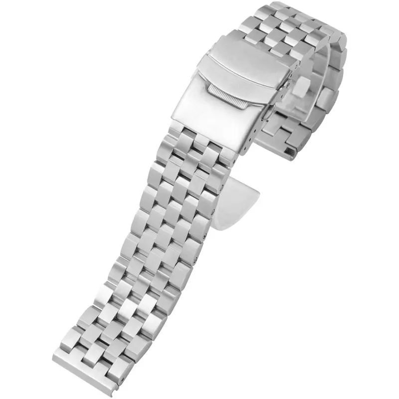 For IWC mark 17 18 watch with pilot strap metal stainless steel men's watch with chain accessories 20mm 22mm 24mm