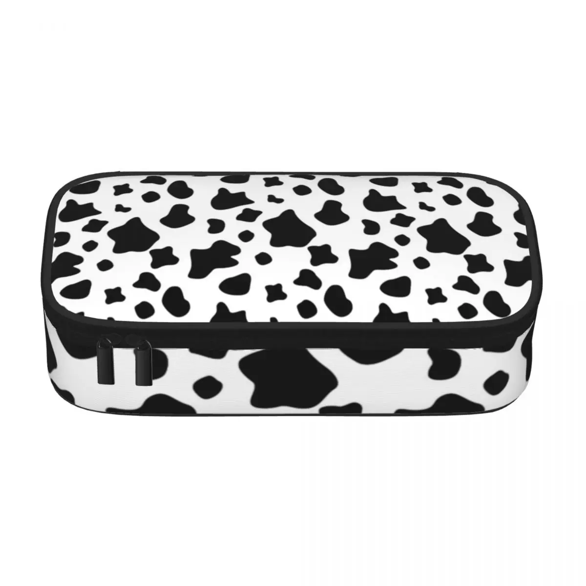 Farm Animal Print Pencil Case Funny Cow Spots Large Kawaii Zipper Pencil Box Boy Girl School Pen Bags