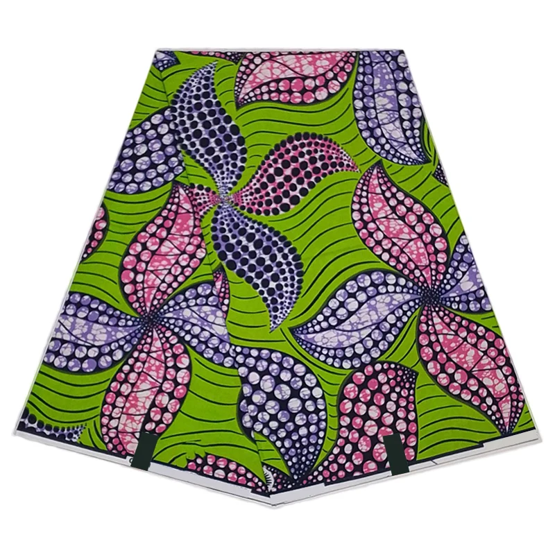 

Grand Green 100% Cotton African Wax Fabric High Quality Wax Print Ankara Fabric For Sewing 6 Yards Women Batik Fabrics TN0614