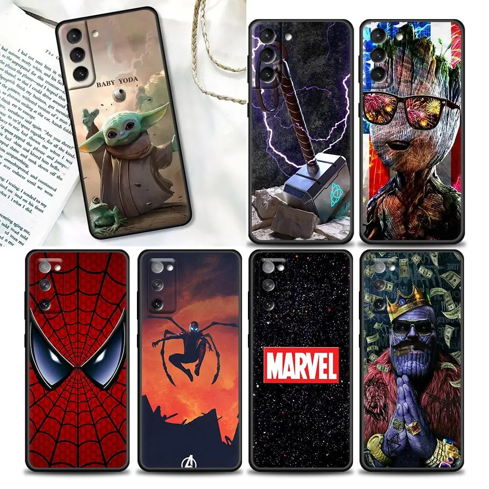 

Luxury Marvel Comic Phone Case for Samsung Galaxy S7 S8 S9 S10e S21 S20 Fe Plus Ultra 5G Case Soft Silicone Cover