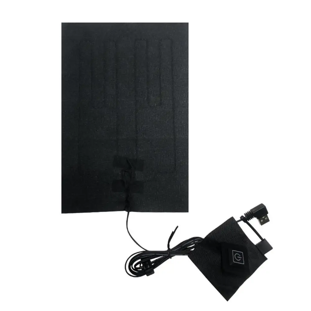 

DC 5V USB Electric Cloth Heater USB 3-Level Adjustable Temperature Waterproof Washable Carbon Fiber Heating Pad Dropship