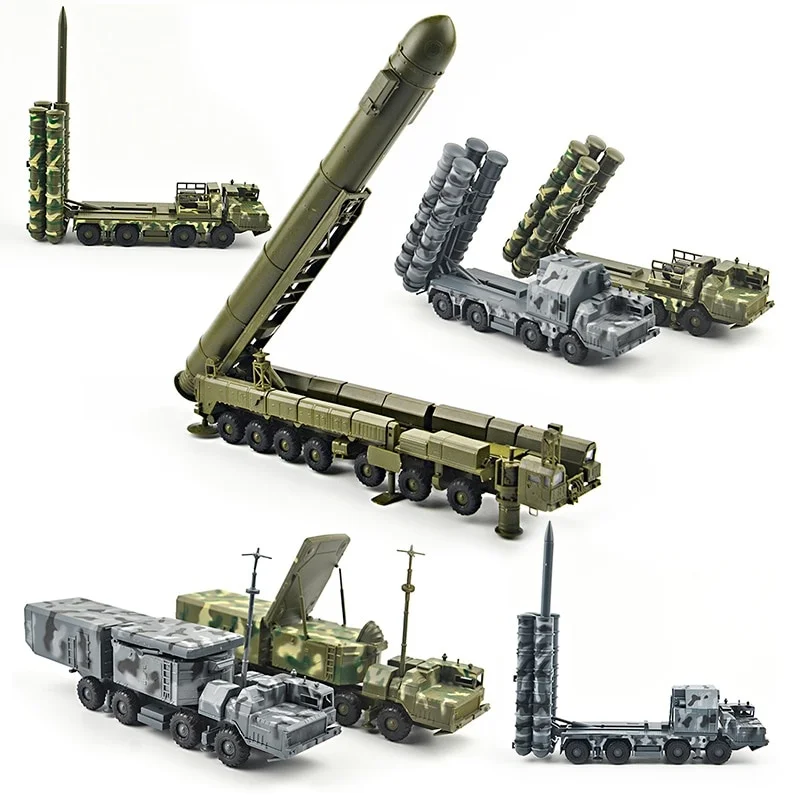 

1/72 4d Assemble Military S-300 Ballistic Missile System SA-10 Grumble RT-2PM Topol Diecasts Truck Model Building Toys Set