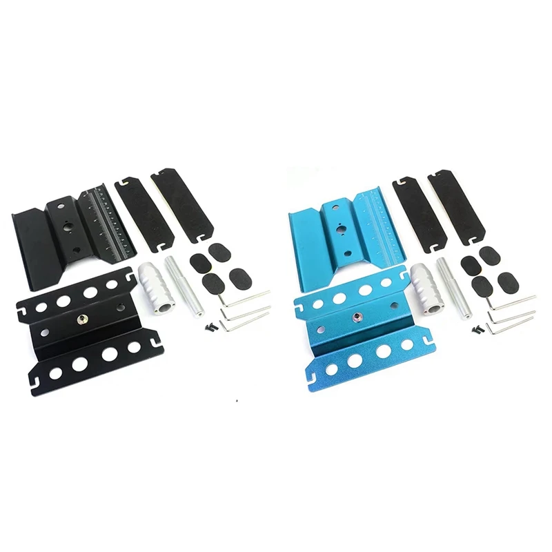 

2Set Metal Aluminum RC Car Workstation Work Stand 360 Degree Rotation For 1/8 1/10 1/12 1/16 Scale Model,Black & Blue
