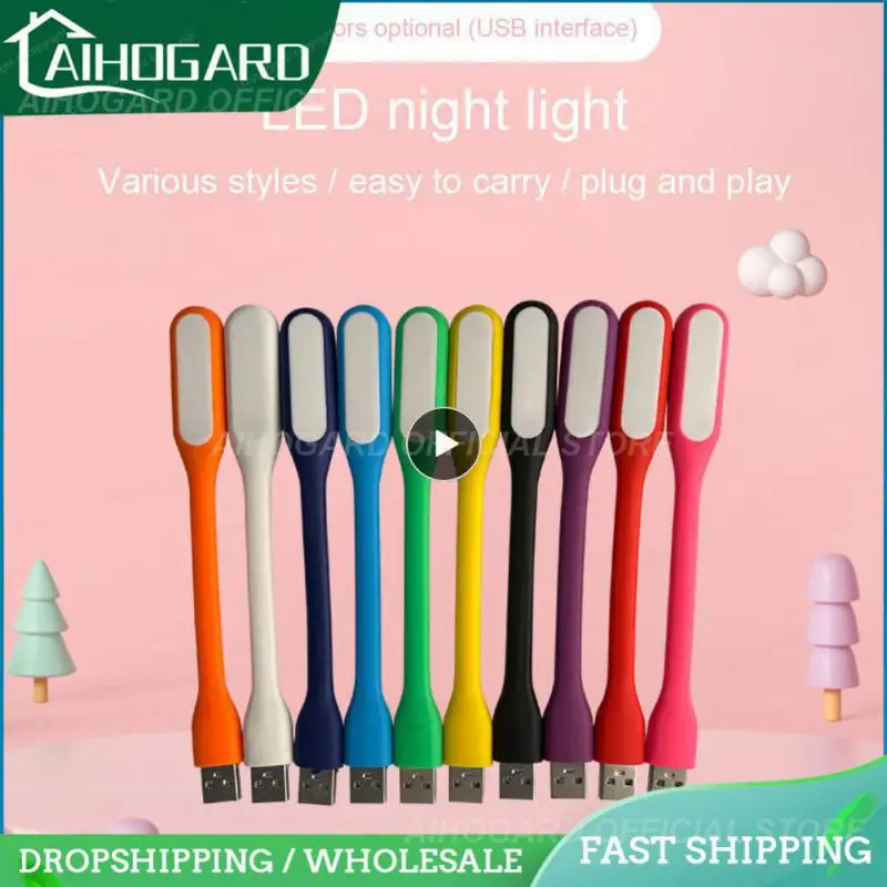 

10 Colors Laptop Lamp For Power Bank Pc Notebook Foldable Eye Protect Light Usb Lamp Book Reading Light 5v 1.2w Mini Light Lamp