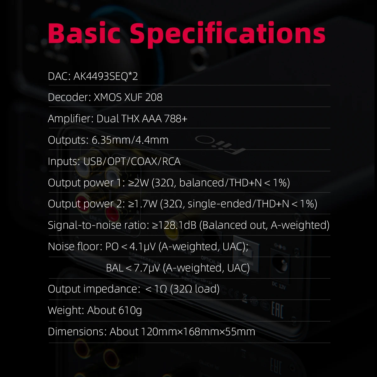 FiiO K7 сбалансированный Hi-Fi DAC усилитель для наушников AK4493S * 2 XMOS XU208 PCM384kHz DSD256