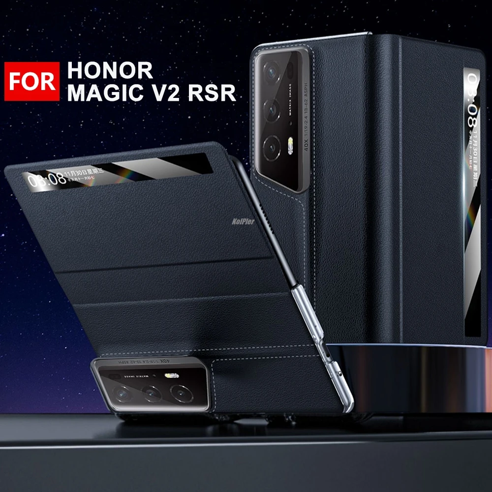 Чехол-книжка из искусственной кожи для Honor Magic V2 RSR оригинальный Магнитный умный