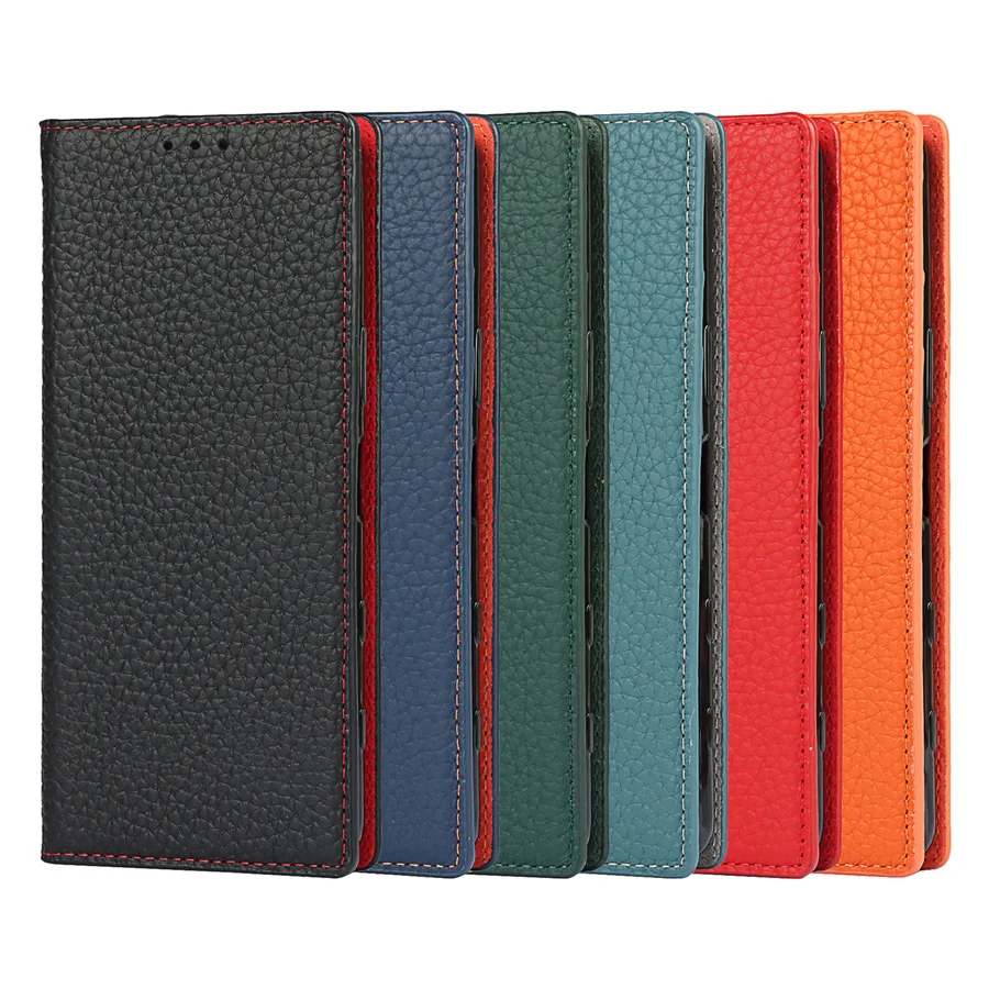 

For Sony Xperia 5 III Case Wallet Genuine Leather Flip Cover For Sony Xperia 5 II III High Quality Magnet With Credit Card Slot