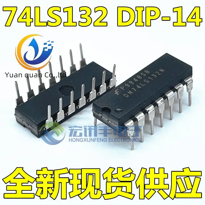 

30pcs original new SN74LS132N DM74LS132N HD74LS132P DIP14 Quad 2-input NAND gate