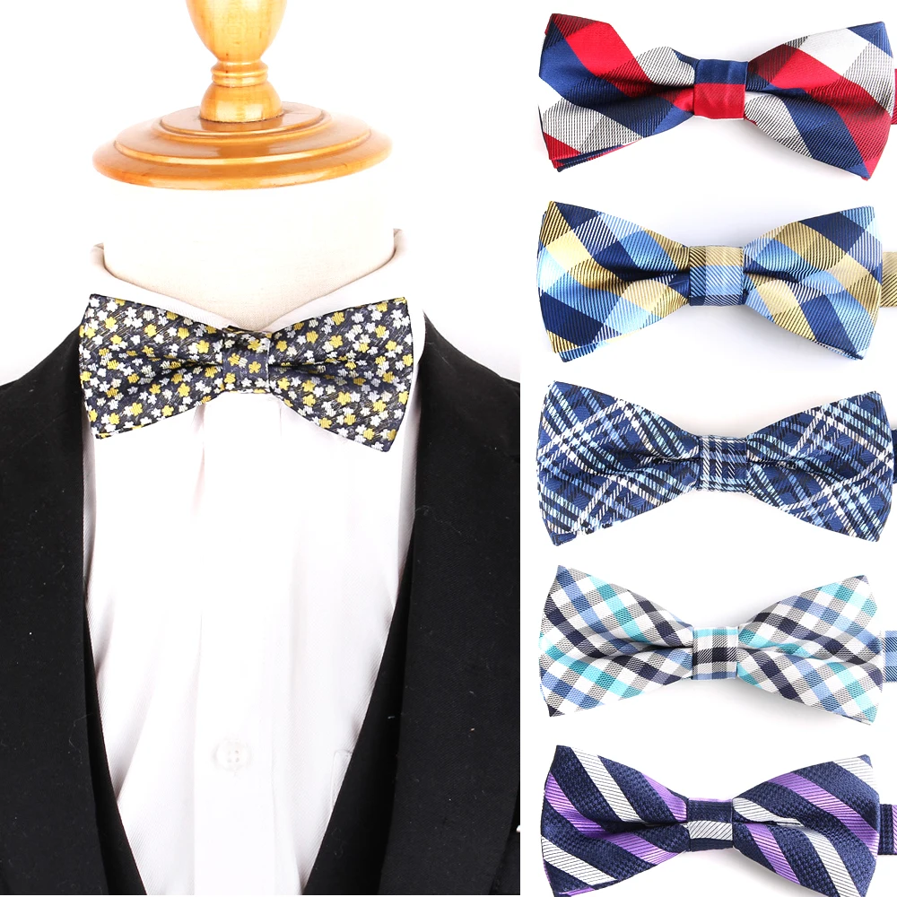 Plaid Bowties for Men Women Sequins Bow tie Tuxedo Adjustable Girls Bow ties For Wedding Bow ties Accessories Butterfly Cravat